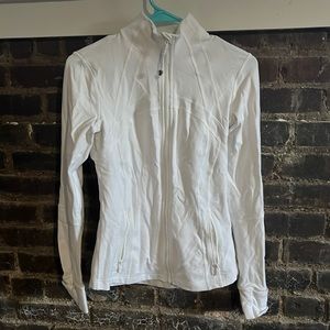 LuluLemon Define Jacket - hoodless zip-up, white, size S